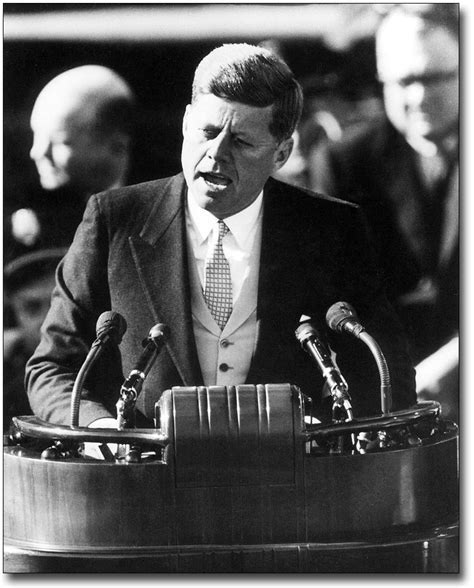 PRESIDENT JOHN F. KENNEDY INAUGURAL ADDRESS 11x14 SILVER HALIDE PHOTO ...