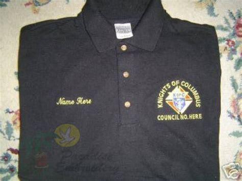 Knights of columbus polo shirt Embroidered with your council | Etsy