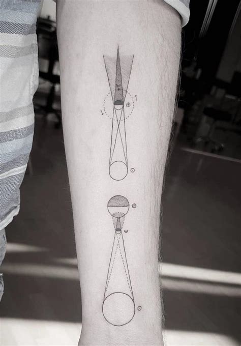 Got first tattoo yesterday! Lunar and solar eclipse diagrams : r/tattoo