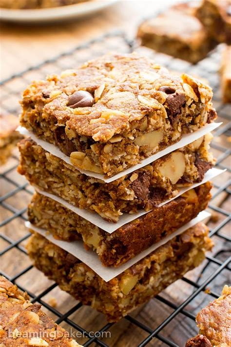 Peanut Butter Chocolate Chip Oatmeal Breakfast Bars (Vegan, Gluten Free, Dairy Free) - Beaming Baker