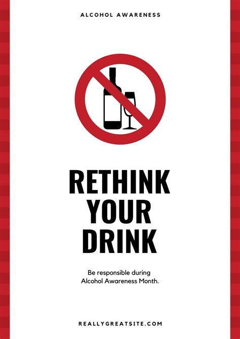 Free custom printable alcohol awareness poster templates | Canva