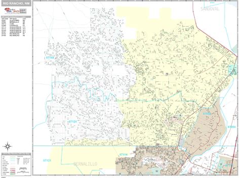 Rio Rancho New Mexico Wall Map (Premium Style) by MarketMAPS