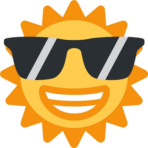 Sunglasses Emoji Clipart Discord - Sun Emoji Transparent Background - Png Download - Full Size ...