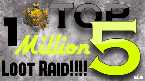 Clash of Clans Top 5 Loot Raids - OVER 1 MILLION LOOT RAID! - YouTube