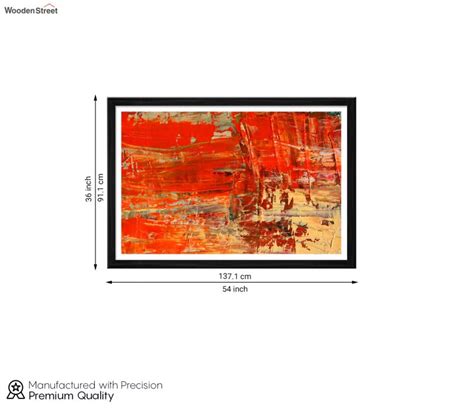 Buy Red Colour Abstract Canvas Painting Online in India at Best Price ...