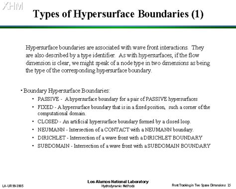 Types of Hypersurface Boundaries (1)