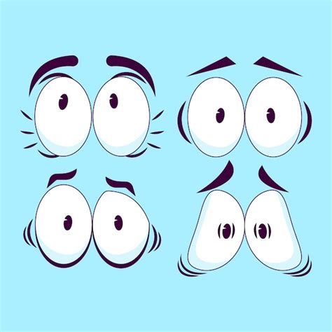 Free Vector | Hand drawn cartoon scared eyes illustration