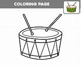 Education Game For Children coloring Page Cartoon Music instrument drum  sketch template