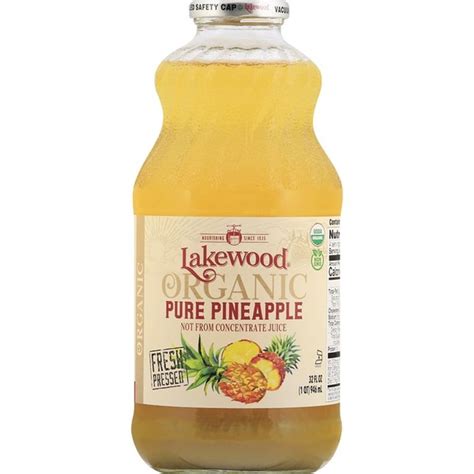 Lakewood Juice, Organic, Pure Pineapple (32 fl oz) - Instacart