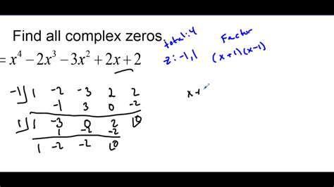 Finding Complex Zeros of a Polynomial (Lesson 2) - YouTube