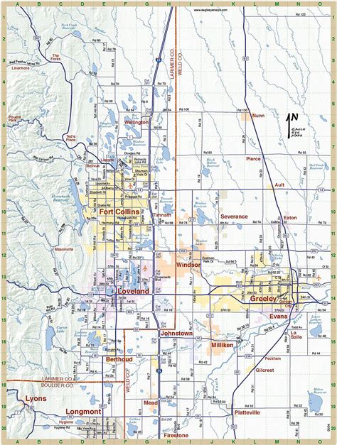 northern Colorado map | Colorado map, Map, Colorado city