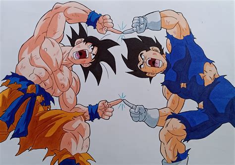 Goku and Vegeta Fusion Pose - AniMay 2021 Day 14 by Daisuke-Dragneel on ...