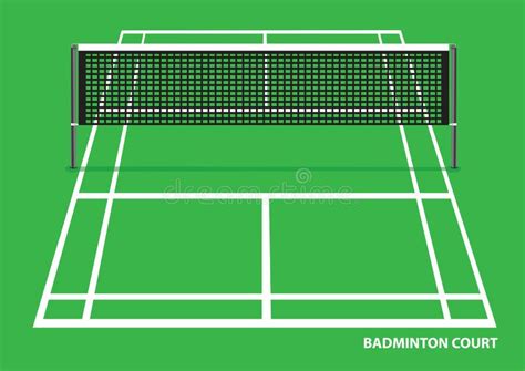 Badminton Court Vector Illustration Stock Vector - Illustration of ...