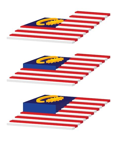 Premium Vector | 3d malaysia flag vector