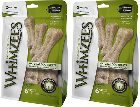 (2 Pack) WHIMZEES Natural Grain Free Dental Dog Treats, Rice Bones ...