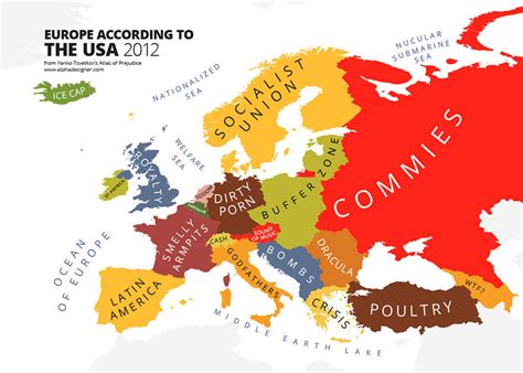 31 Funny Maps Of National Stereotypes And How People View The World