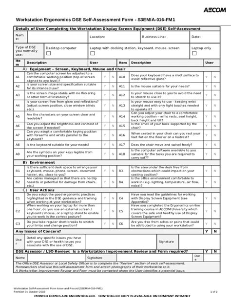 DSE Assessment s & ChecklistsSafetyCultureDisplay Screen Equipment (DSE ...