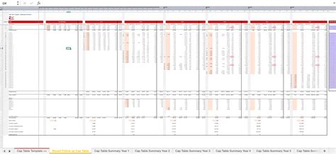 Startup Cap Table Excel Template - Eloquens