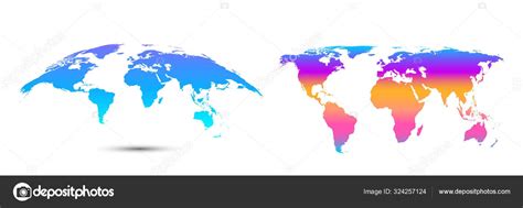 Mapa del mundo abstracto de colores de moda en blanco . Vector de stock ...