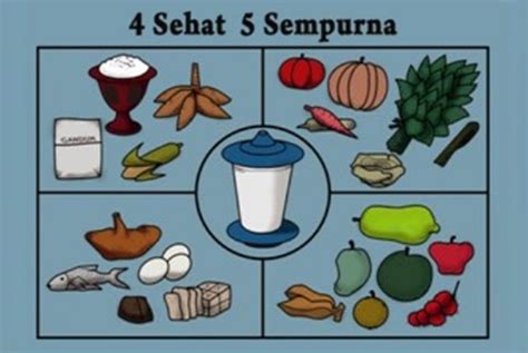 Gambar Makanan 4 Sehat 5 Sempurna Kartun | Ruang Ilmu