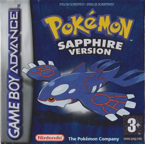 Pokémon Sapphire Version (2002) Game Boy Advance box cover art - MobyGames