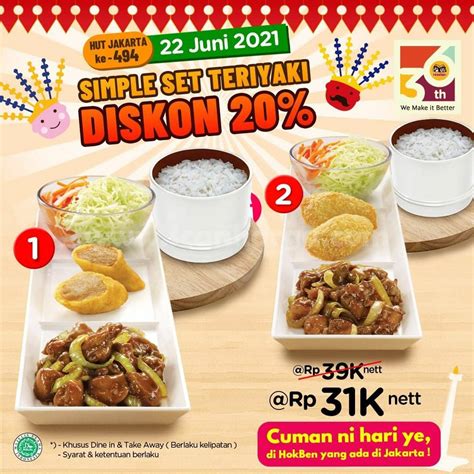 Promo HOKBEN Spesial HUT Kota Jakarta - Simple Set Teriyaki DISKON ...