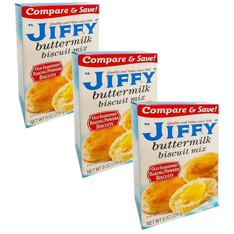 Amazon.com : Jiffy Buttermilk Biscuit Mix - 3 Pack Bulk Bundle Jiffy Bisquit Mix (24 oz Total ...