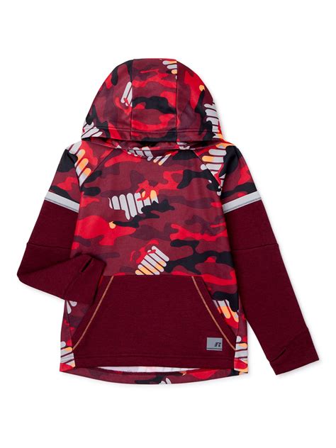 Russell Boys Tech Fleece Camo Pullover Hoodie, Sizes 4-18 - Walmart.com