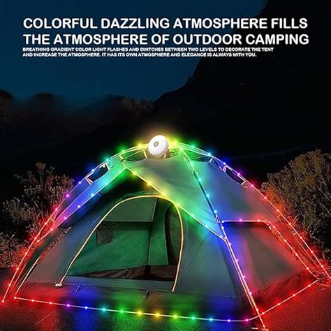 10m Outdoor Waterproof Portable Stowable String Light Camping String ...