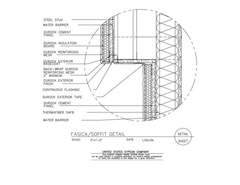 USG Design Studio | 09 21 16.03.231 DUROCK Fasica and Soffit Detail EIFS - Download Details