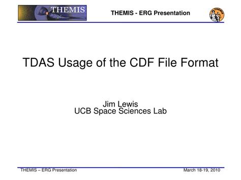 PPT - TDAS Usage of the CDF File Format PowerPoint Presentation, free download - ID:3468537