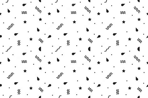 Premium Vector | Black white minimalistic seamless pattern