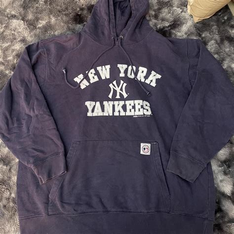 New York Yankees Hoodie no size tag but fits M/L... - Depop