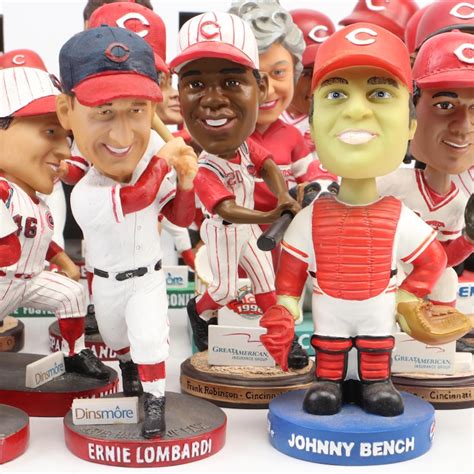 Cincinnati Reds Bobbleheads Featuring Pete Rose, Johnny Bench, Marge Schott | EBTH