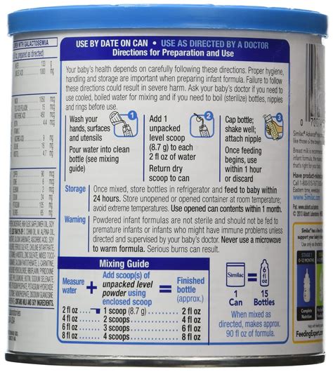 Similac Formula Nutrition Label | Besto Blog