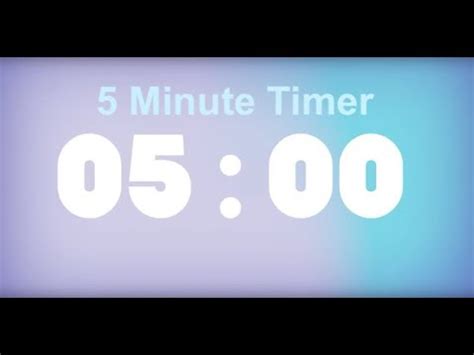 Five Minute Timer With Music - YouTube