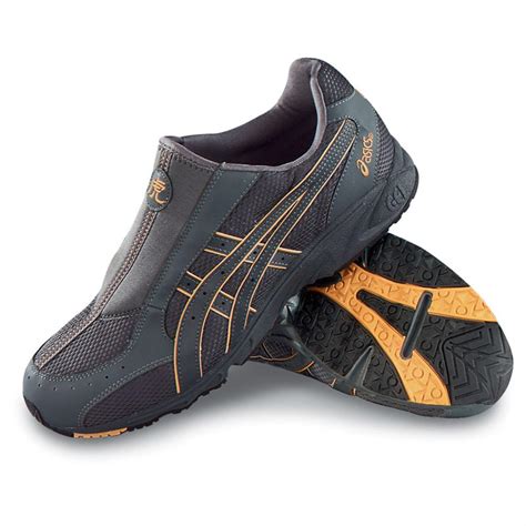 Men's Asics® Tiger Paw Neo Slip-ons, Gray / Yellow - 86376, Running ...