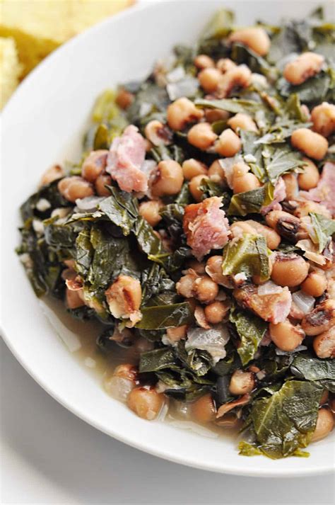 Southern Black Eyed Peas Recipe with Collard Greens - Savory With Soul