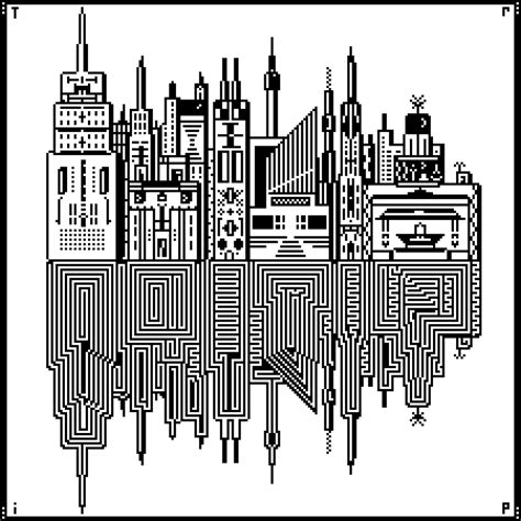 Complex City (1-Bit) : r/PixelArt