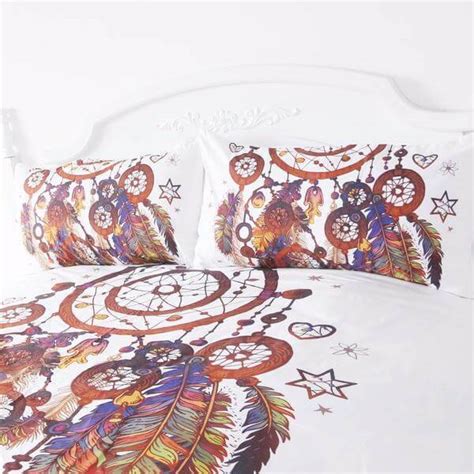 Feathers Dream Catcher Bedding Set (3 pcs) – Yoga Mandala Shop