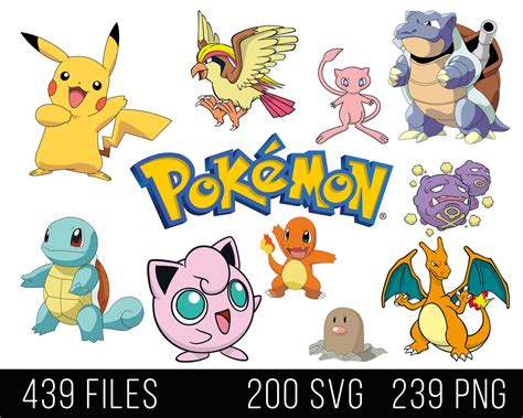 Pokemon Svg Pokemon Characters Pokemon Png Pokemon Clipart - Etsy Denmark