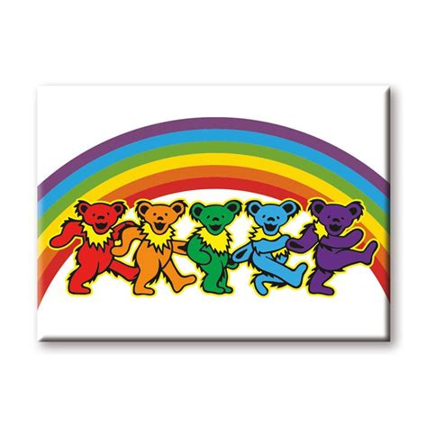 Grateful Dead Dancing Bears Flat Magnet - Entertainment Earth