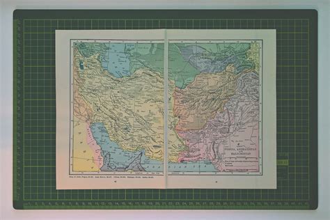 1925 Vintage Map of Iran