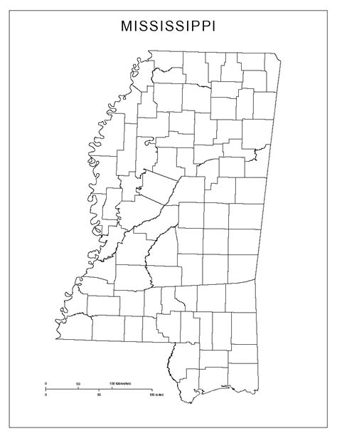 Mississippi County Map Printable