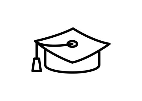 Graduation cap icon logo design template vector isolated illustration ...