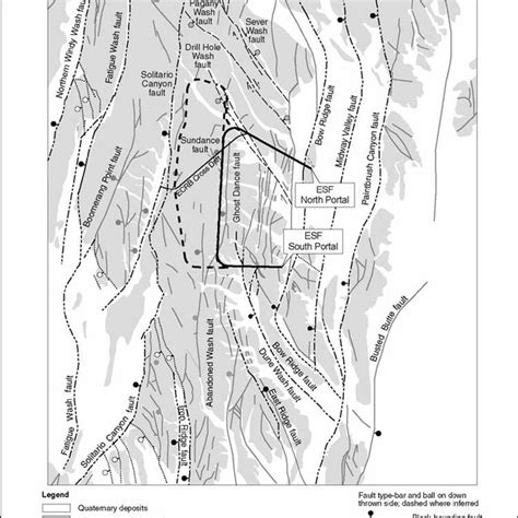 Map showing the location of Yucca Mountain. Source: U.S. Department of ...