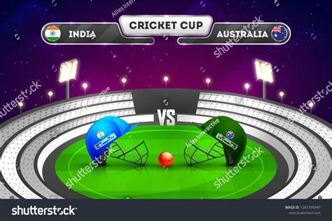 Cricket Tournament India Vs Australia Match Stock Vector (Royalty Free ...