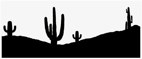 Cactus Silhouette Png - Desert Silhouette Png - Free Transparent PNG ...