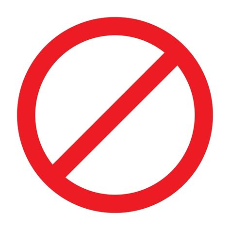 Premium Vector | No symbol circle. Prohibition red stop sign. No entry ...