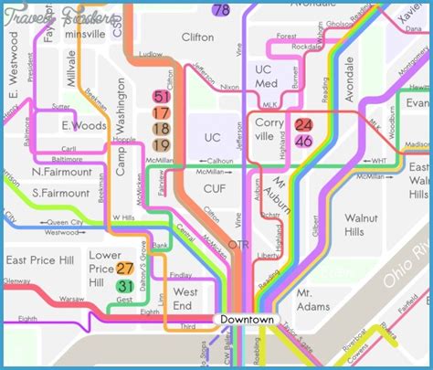 Cincinnati Subway Map - TravelsFinders.Com